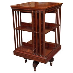 Antique English Mahogany Revolving Bookstand