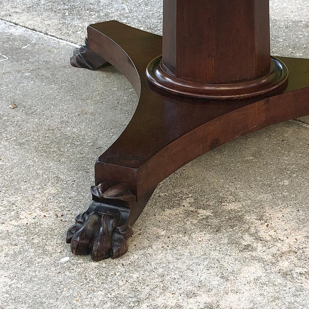 Antique English Mahogany Round Coffee Table 1