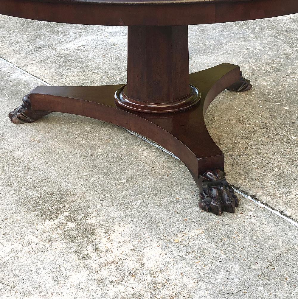 20th Century Antique English Mahogany Round Coffee Table