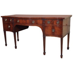 Antique English Mahogany Serpentine Sideboard