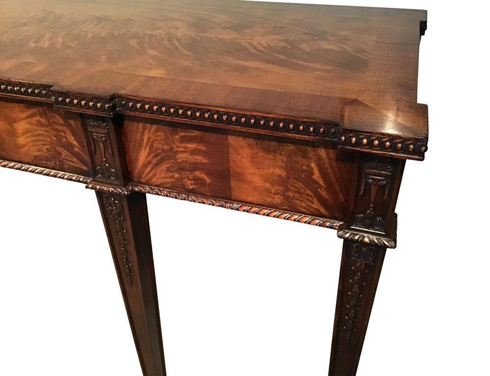Antique English Mahogany Serving Table by Maple and CO. In Good Condition For Sale In New Orleans, LA