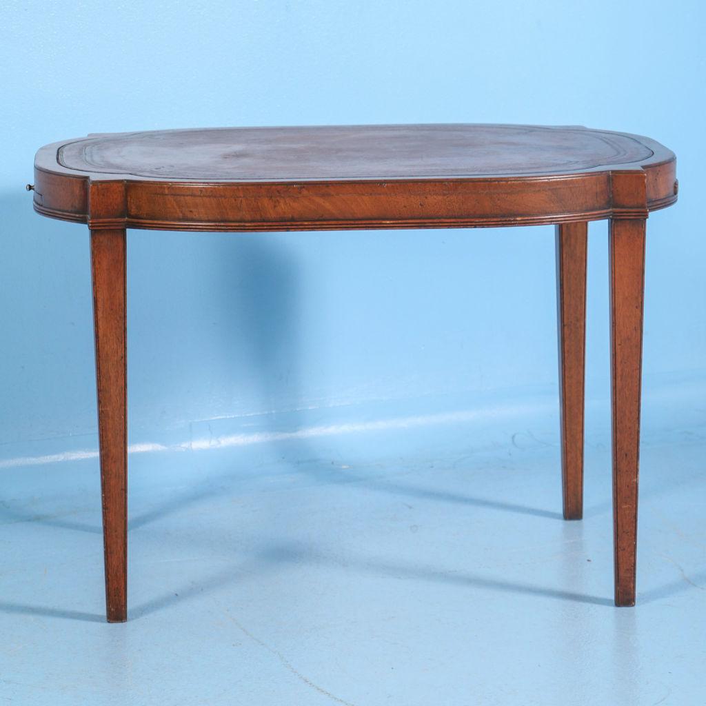 Wood Antique English Mahogany Side Table or Small Coffee Table, circa 1940