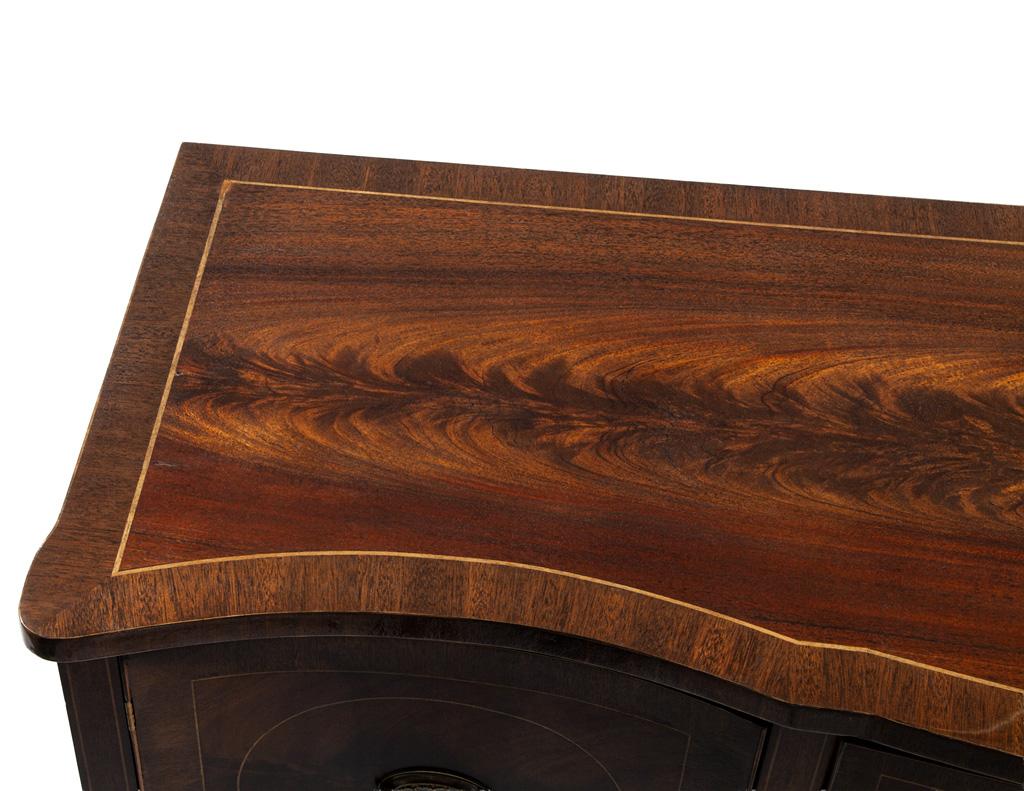 Antique English Mahogany Sideboard Buffet For Sale 6