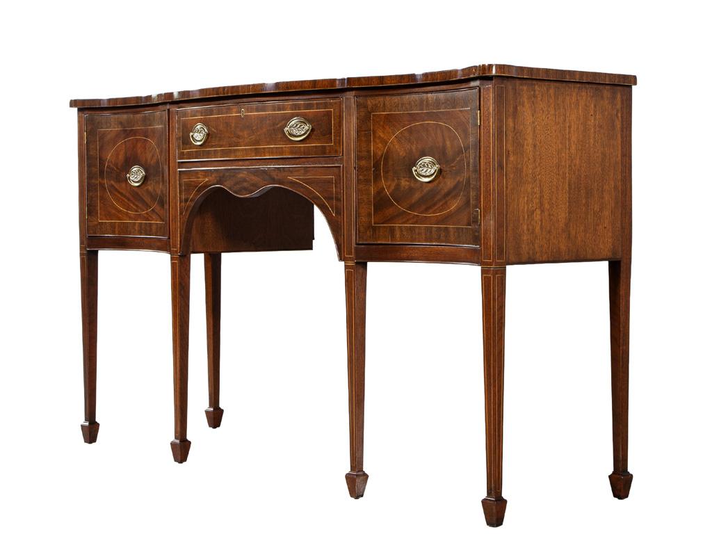 Antique English Mahogany Sideboard Buffet For Sale 7