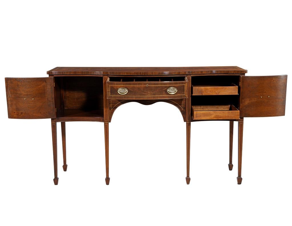 Edwardian Antique English Mahogany Sideboard Buffet For Sale