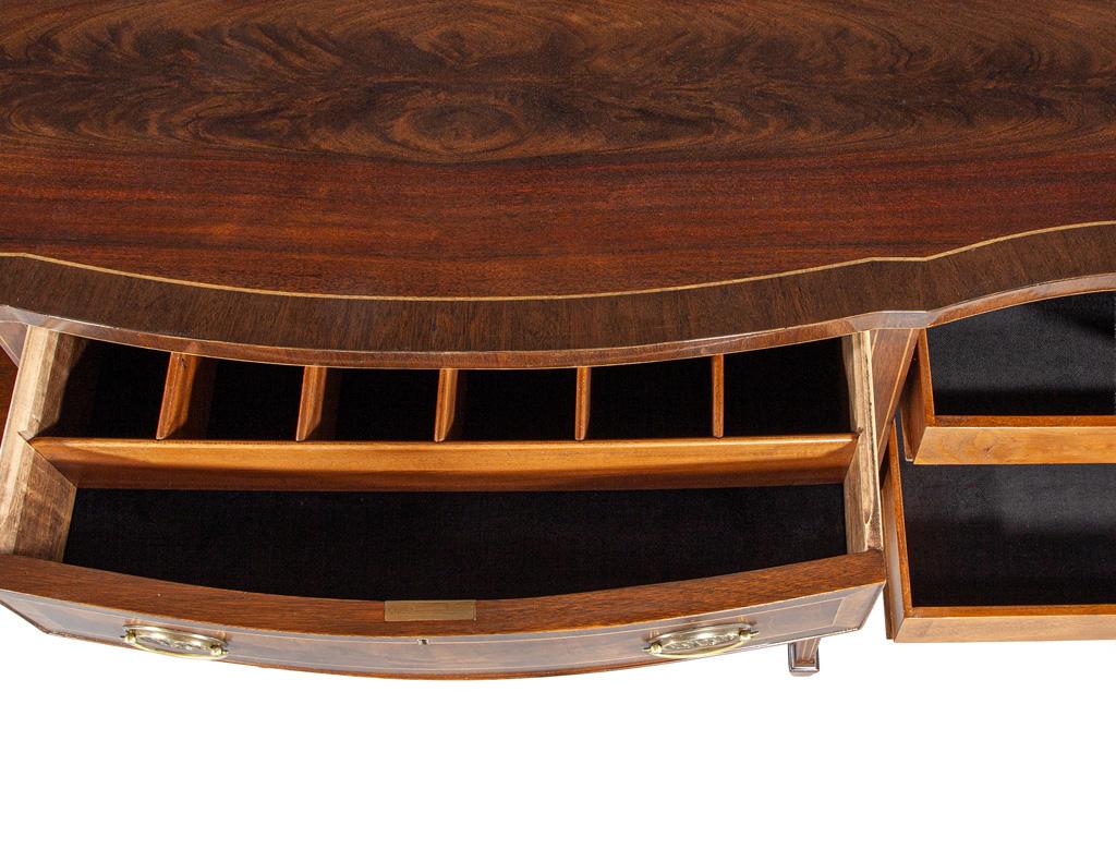 Hand-Crafted Antique English Mahogany Sideboard Buffet For Sale