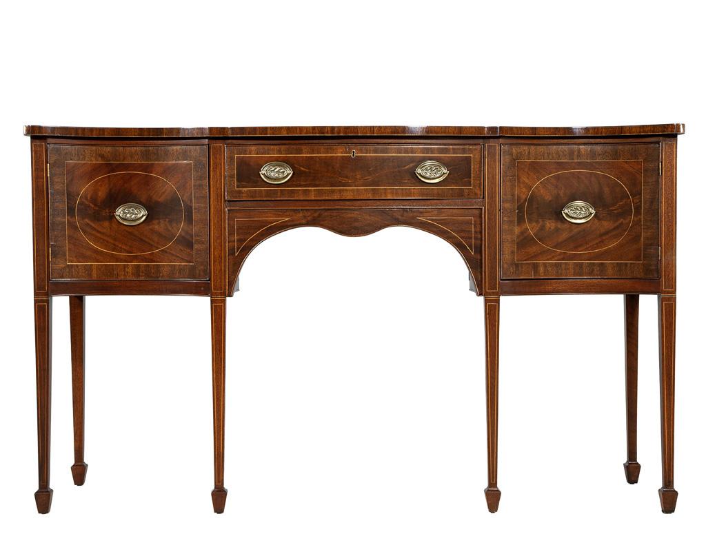 Antique English Mahogany Sideboard Buffet In Good Condition For Sale In North York, ON