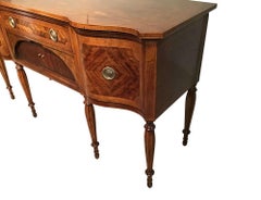 Antique English Mahogany Sideboard with Satinwood Inlay