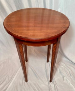 Antique English Mahogany Table with Satinwood Inlay, Circa 1880-1890