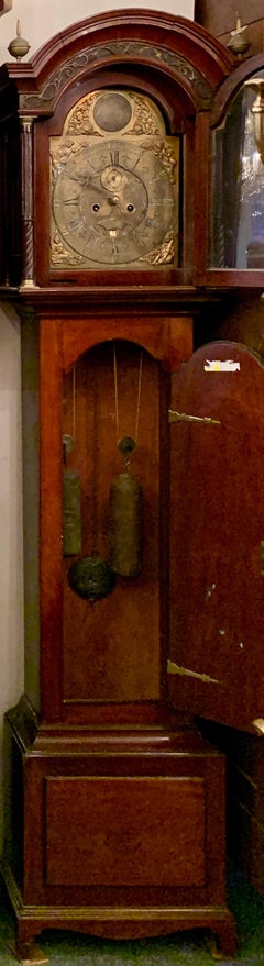 Antike englische Mahagoni-Etuiuhr aus Mahagoni, um 1900