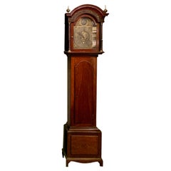 Antique English Mahogany Tall Case Clock, Circa 1900