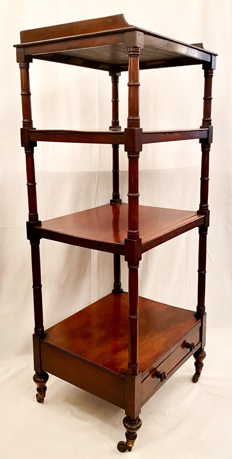 Antique English Mahogany ThreeTiered "Whatnot" Shelf, circa 18801890