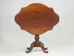 Antique English Mahogany Tilt-Top Table Restored with Original Patina Intact
