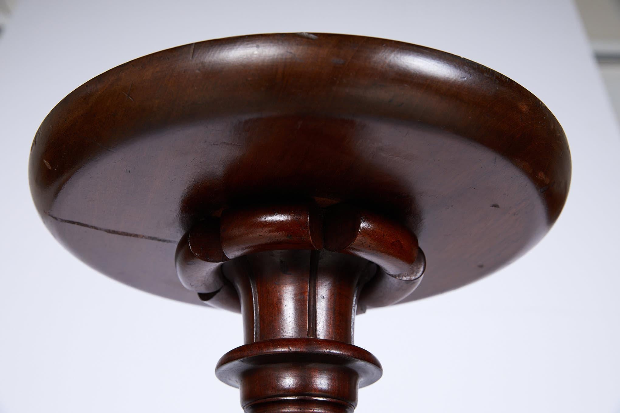 20th Century Antique English Mahogany Torchere or Plant Stand