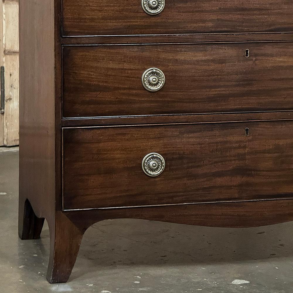 Antique English Mahogany Veneer Chest of Drawers For Sale 3