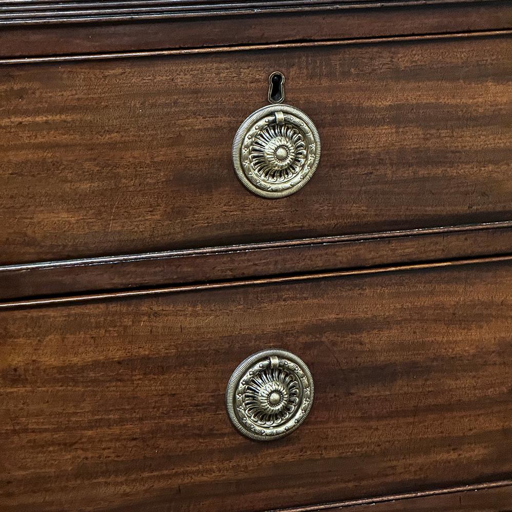 Antique English Mahogany Veneer Chest of Drawers For Sale 6