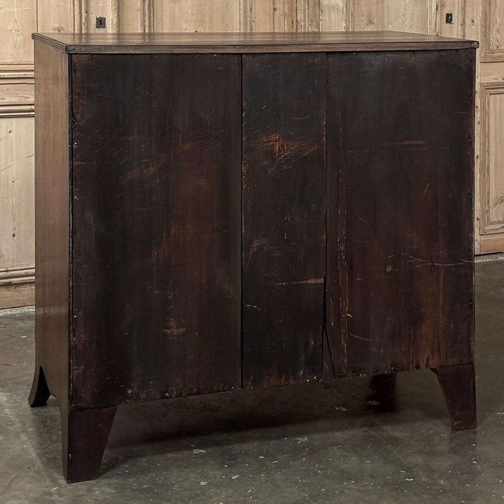 Antique English Mahogany Veneer Chest of Drawers For Sale 11