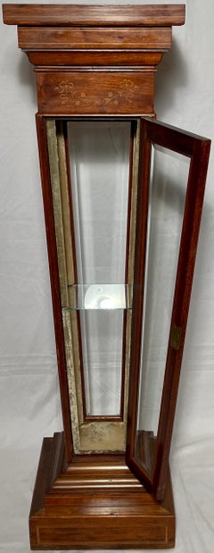 Antique English Mahogany Vitrine Pedestal, Circa 1875-1885