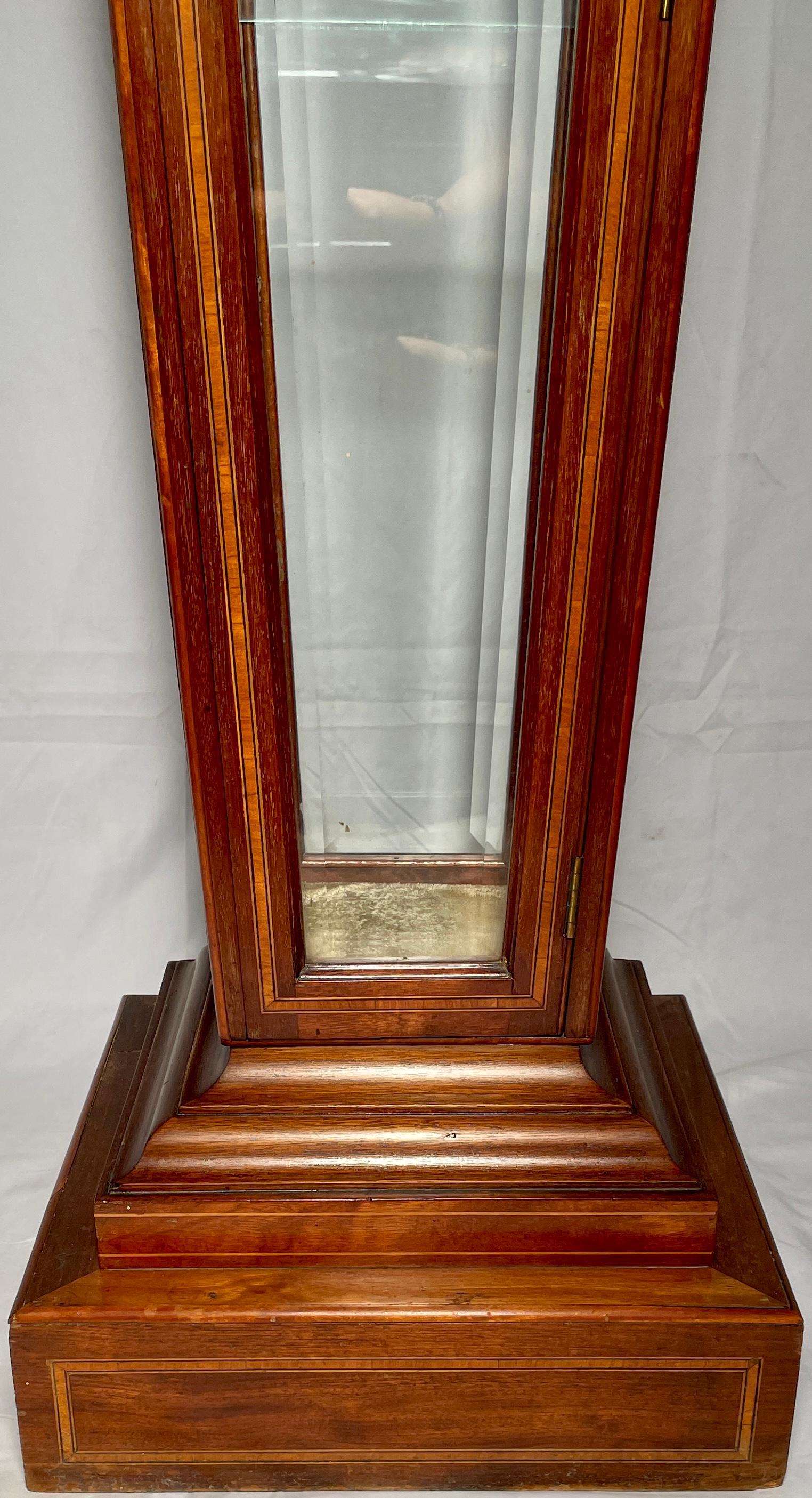19th Century Antique English Mahogany Vitrine Pedestal, Circa 1875-1885 For Sale