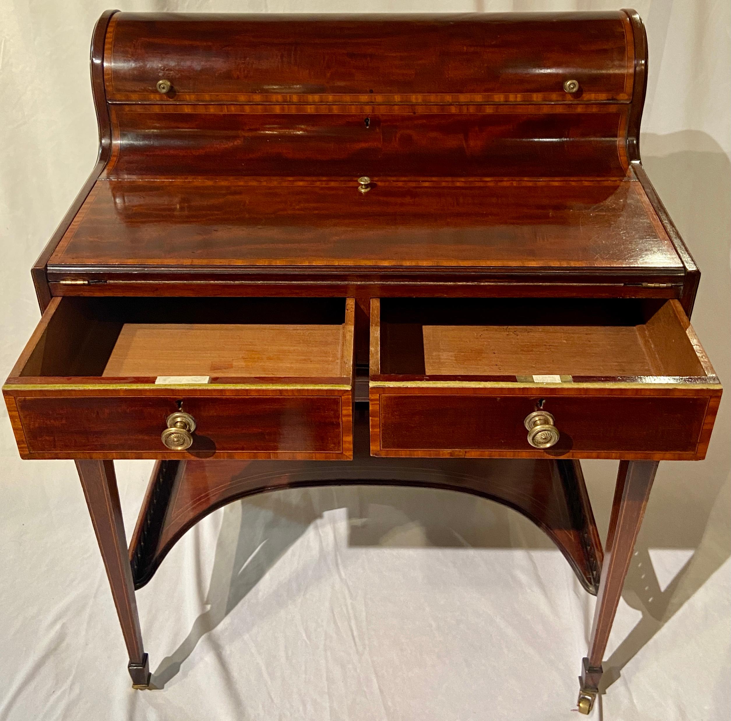 Antiker englischer Mahagoni-Schreibtisch aus Mahagoni, um 1875-1895 (19. Jahrhundert) im Angebot