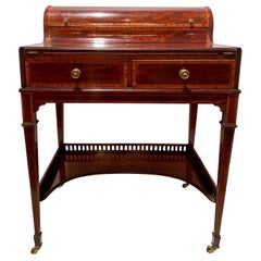 Antique English Mahogany Writing Desk, Circa 1875-1895