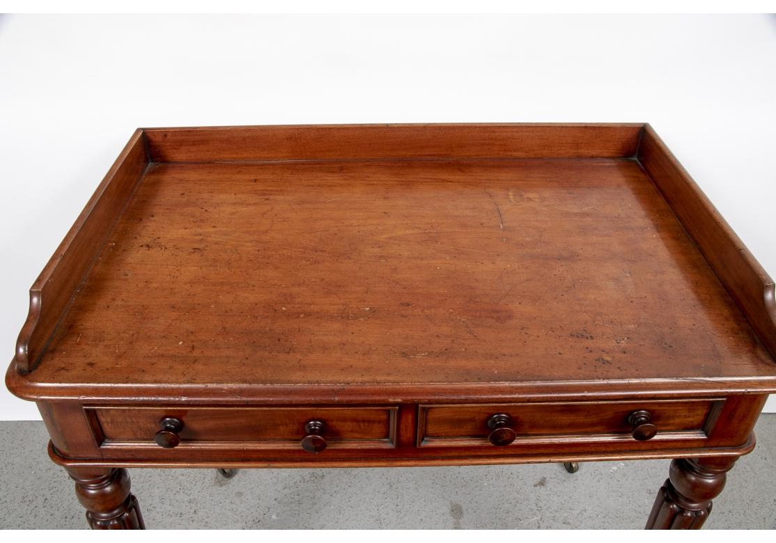19th Century Antique English Mahogany Writing Table For Sale