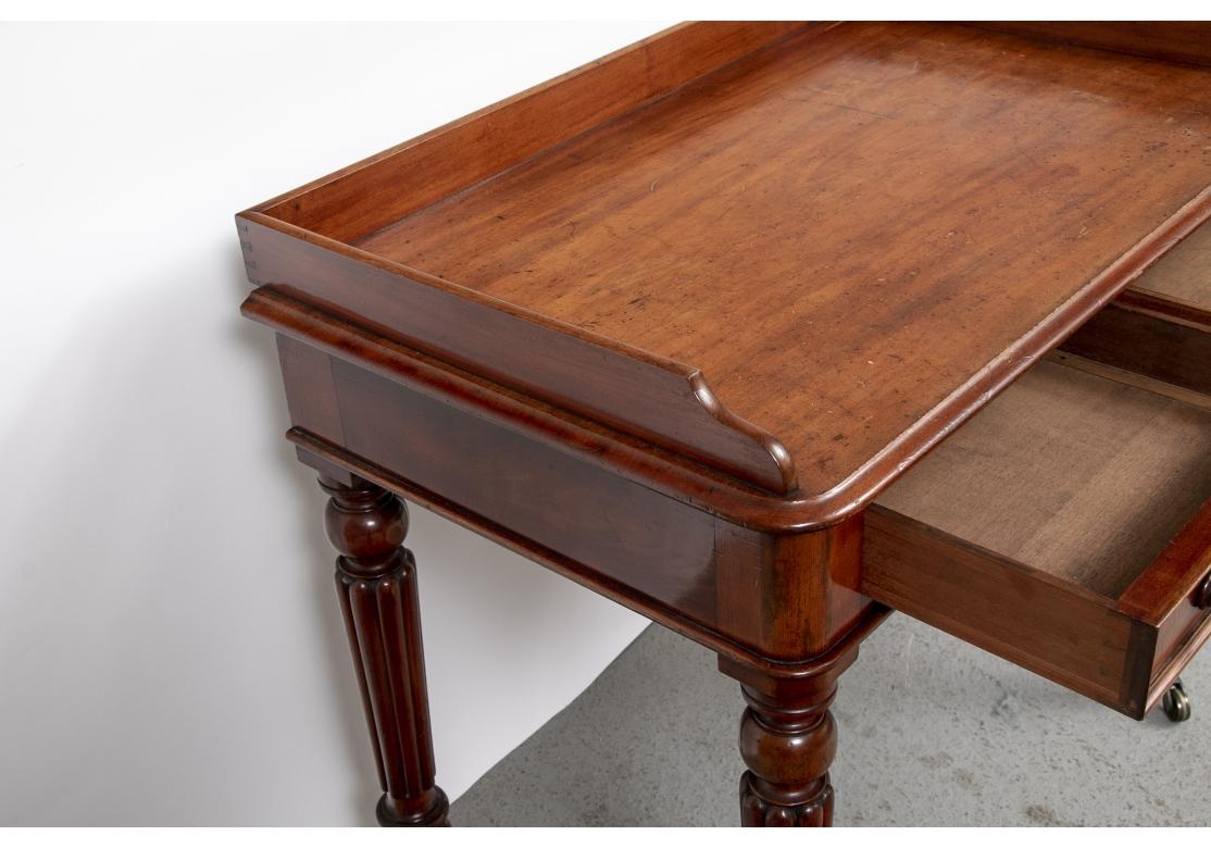 Antique English Mahogany Writing Table For Sale 3