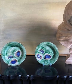 Antique English Majolica Plate, c. 1920's