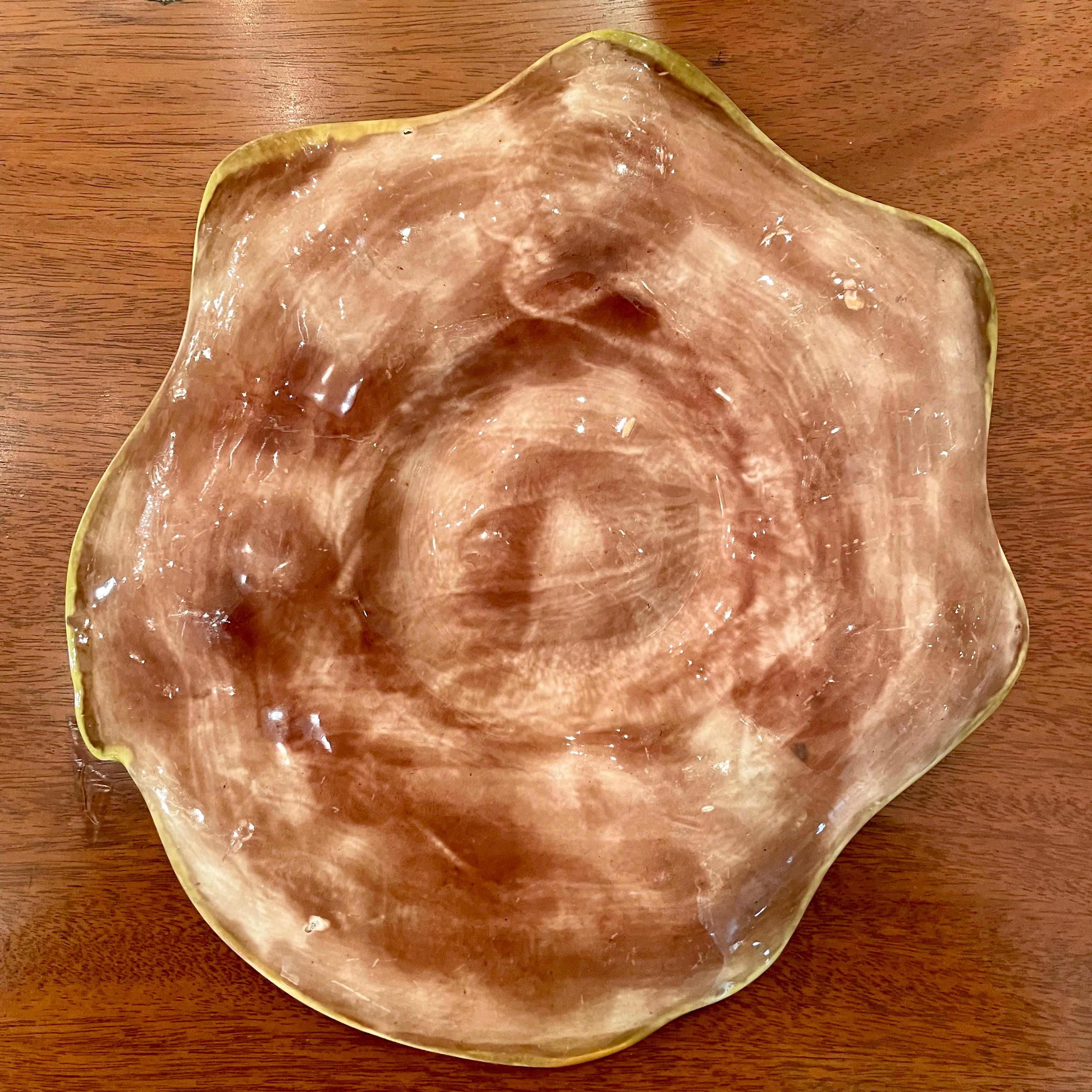 Antique English Majolica Porcelain Fish-Head & Cracker Well Oyster Plate C. 1880 In Good Condition In New Orleans, LA