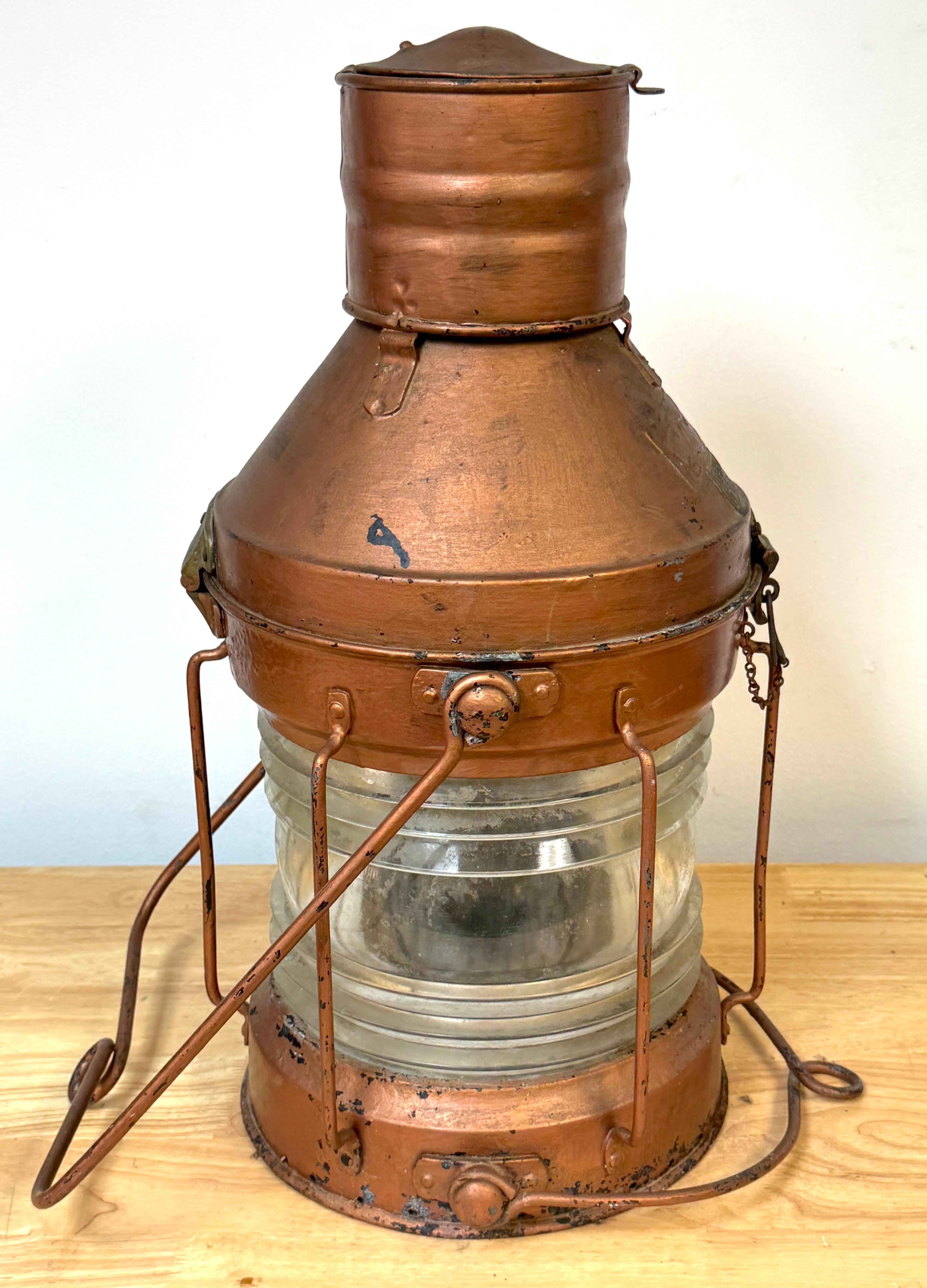 20th Century Antique English Maritime Lantern 