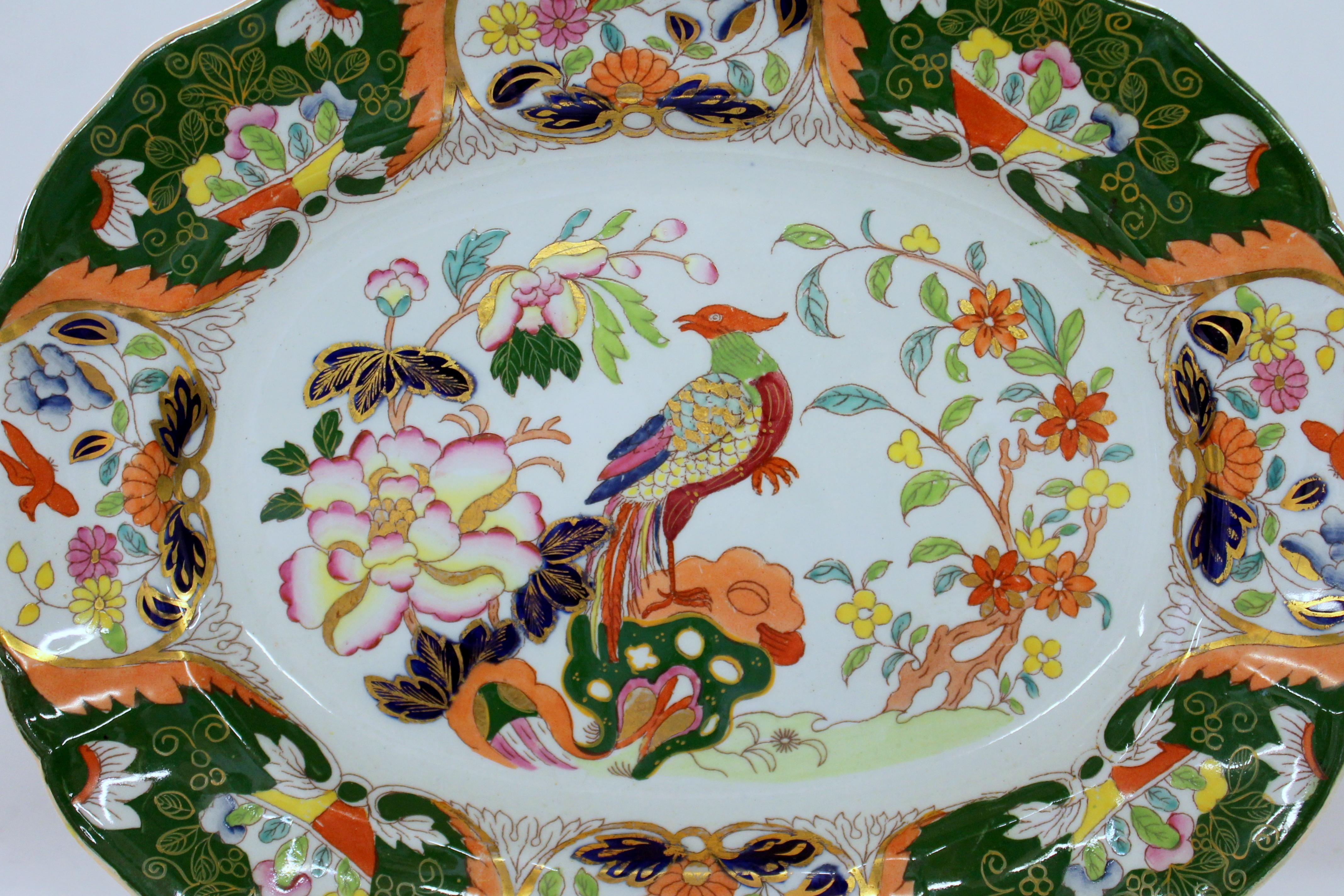 Hand-Painted Antique English Mason's Ironstone 