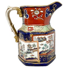 Antique English Masons Ironstone Pitcher, Circa 1880.