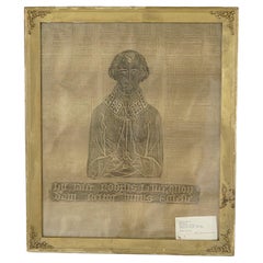 Used English Memorial Rubbing 19th C