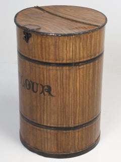 Antique English Mercantile or Bakery "Flour" Bin, in Original Faux Grain Paint