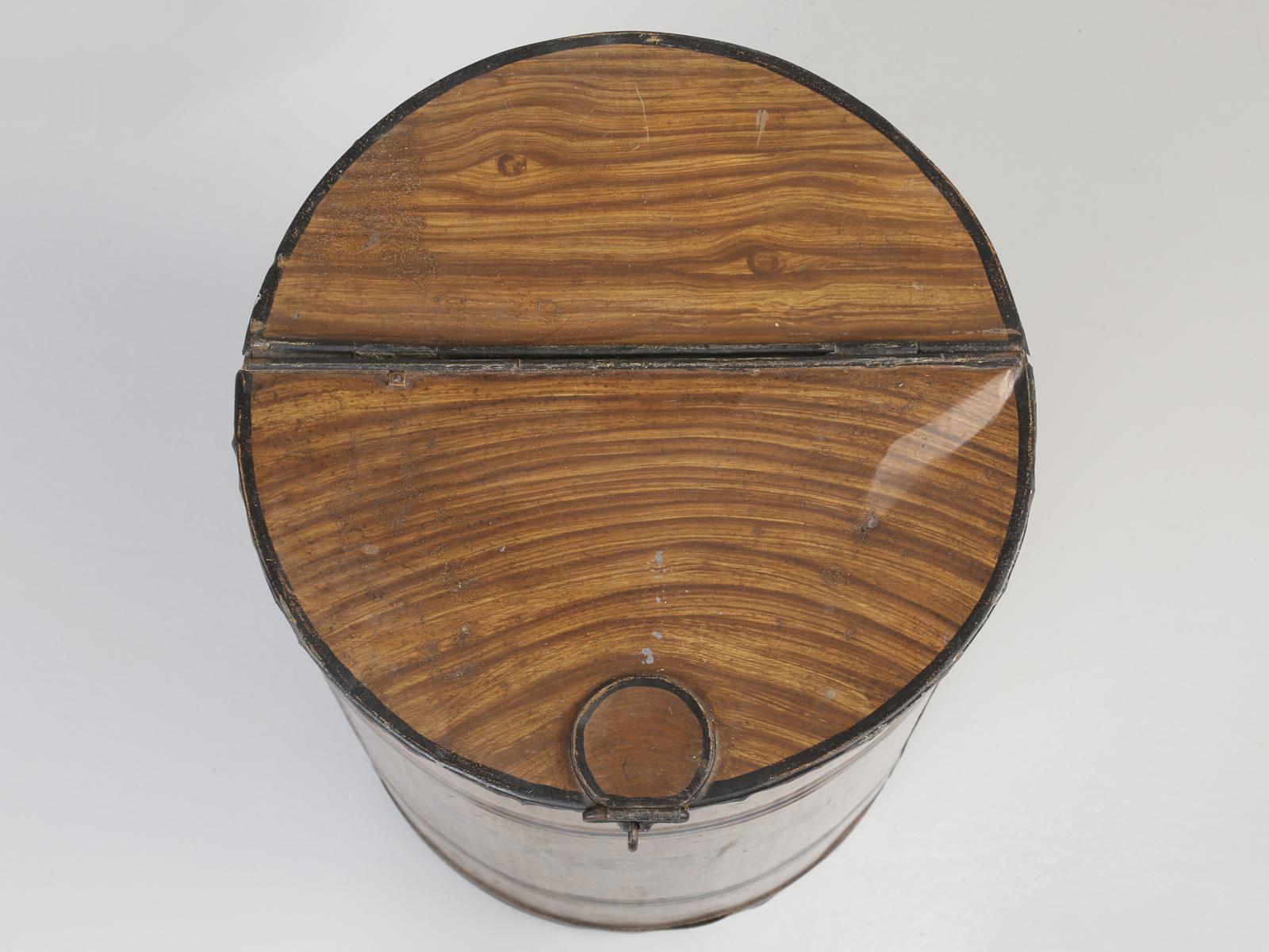 antique wooden flour bin