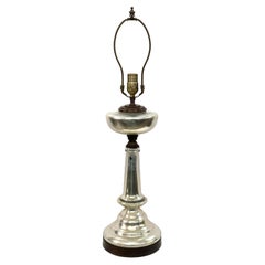 Antique English Mercury Glass Lamp