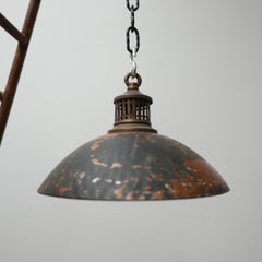 Antique English Mercury Glass Pendant Light '1'