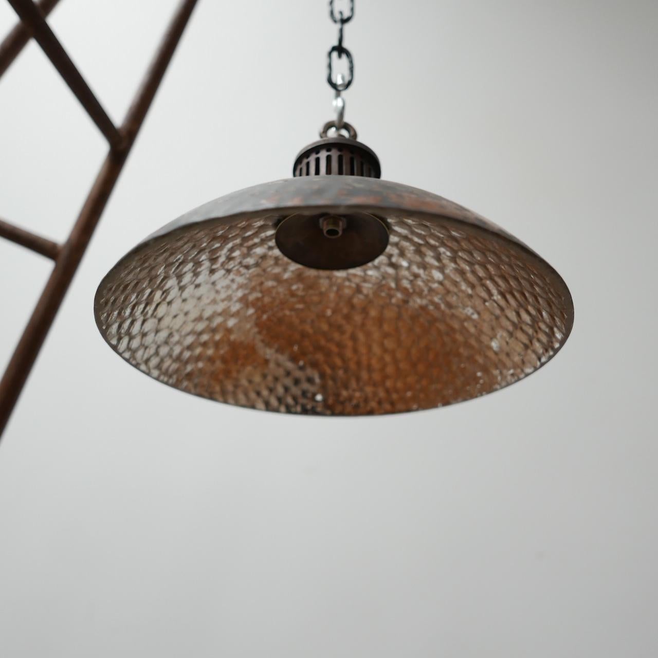 Antique English Mercury Glass Pendant Light '1' In Good Condition For Sale In London, GB