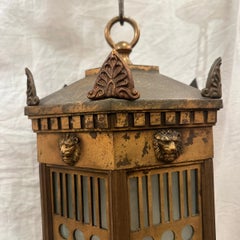 Antique English Metal Lantern