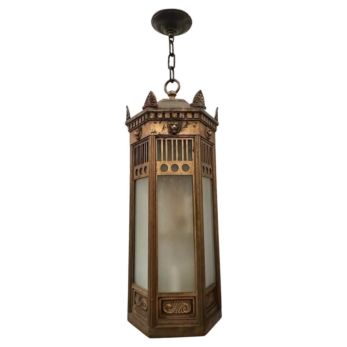 Antique English Metal Lantern