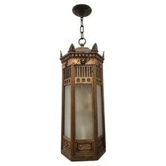 Antique English Metal Lantern