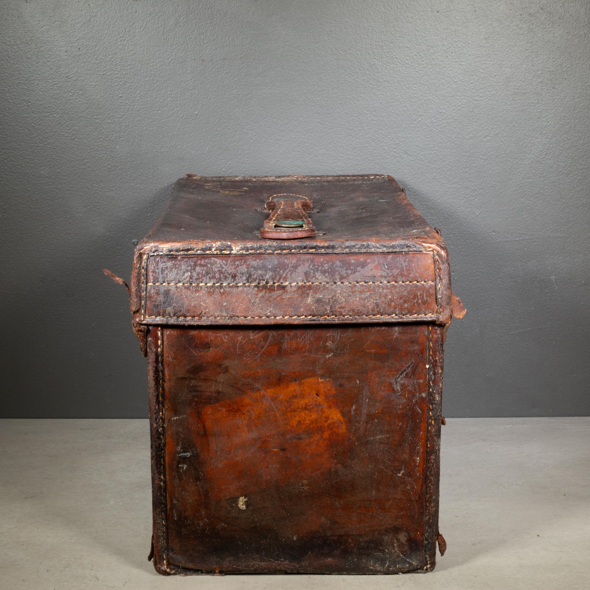 Ottone Antico baule da campo inglese per stivali militari, c.1900 in vendita