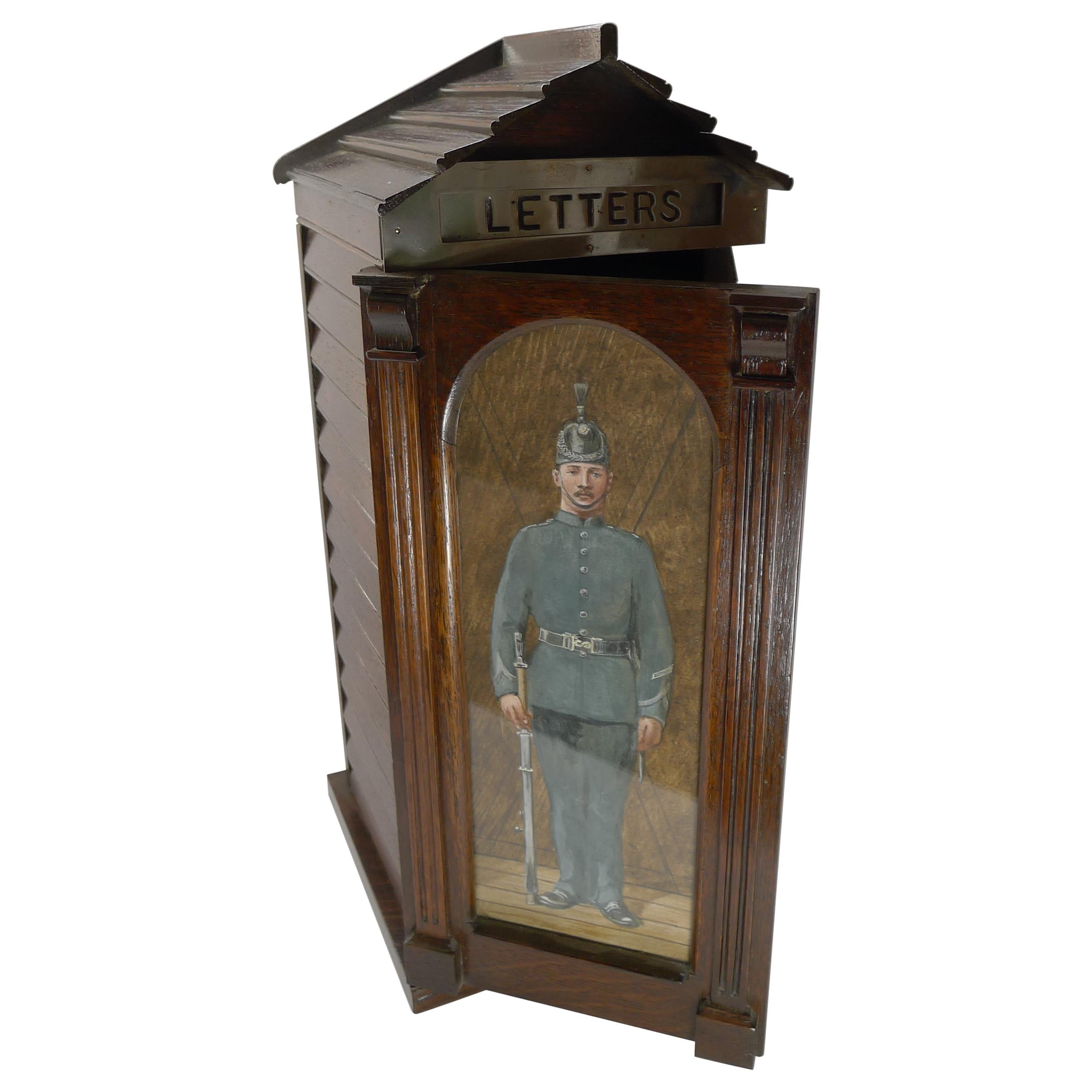 Antique English Military Sentry Letter Box, c.1900