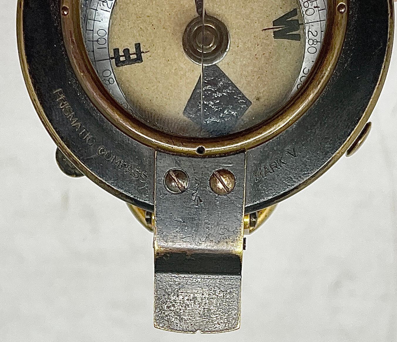 Antique English Military Short & Mason LTD Prismatic Compass in Case c. 1920-30 1