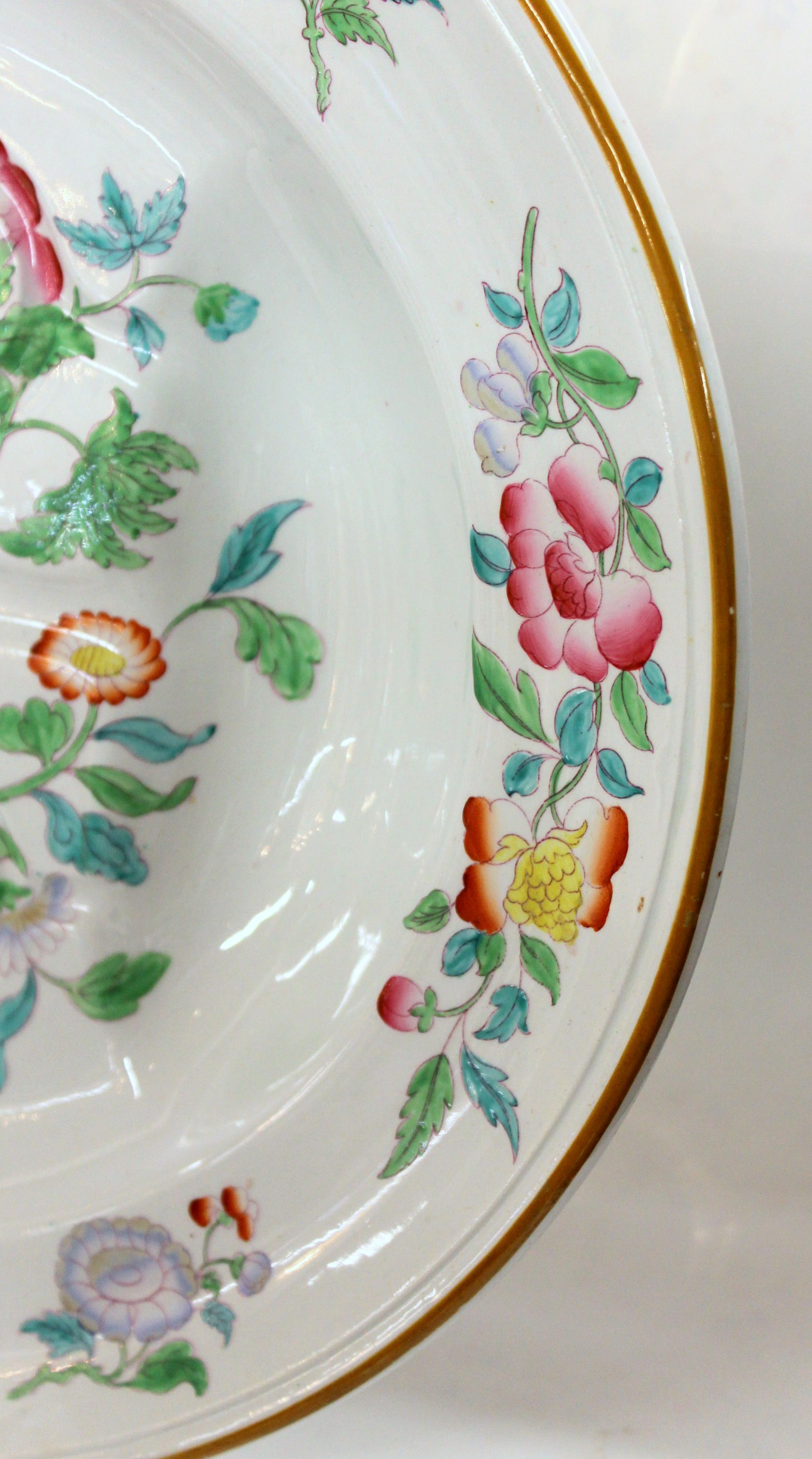 Antique English Huge Minton Ironstone ‘Indian Tree’ Well and Tree Platter In Good Condition In CHARLESTON, SC