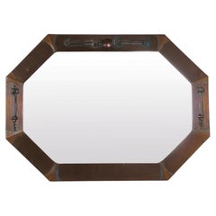 Antique English Mirror with Decorative Frame Early 1900s