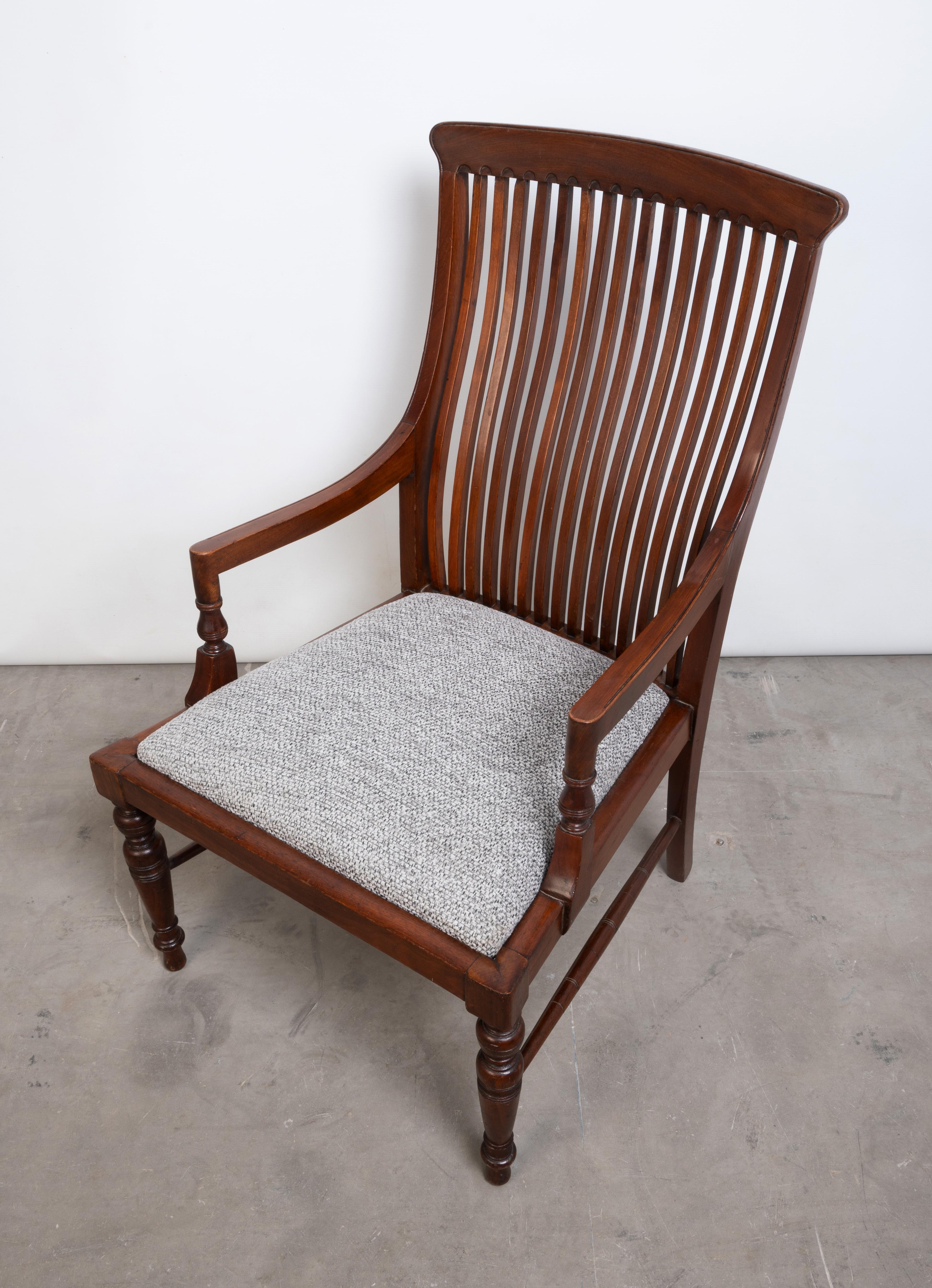 Antique English Morris & Co. Arts And Crafts Mahogany Elbow Armchair C.1890 For Sale 6