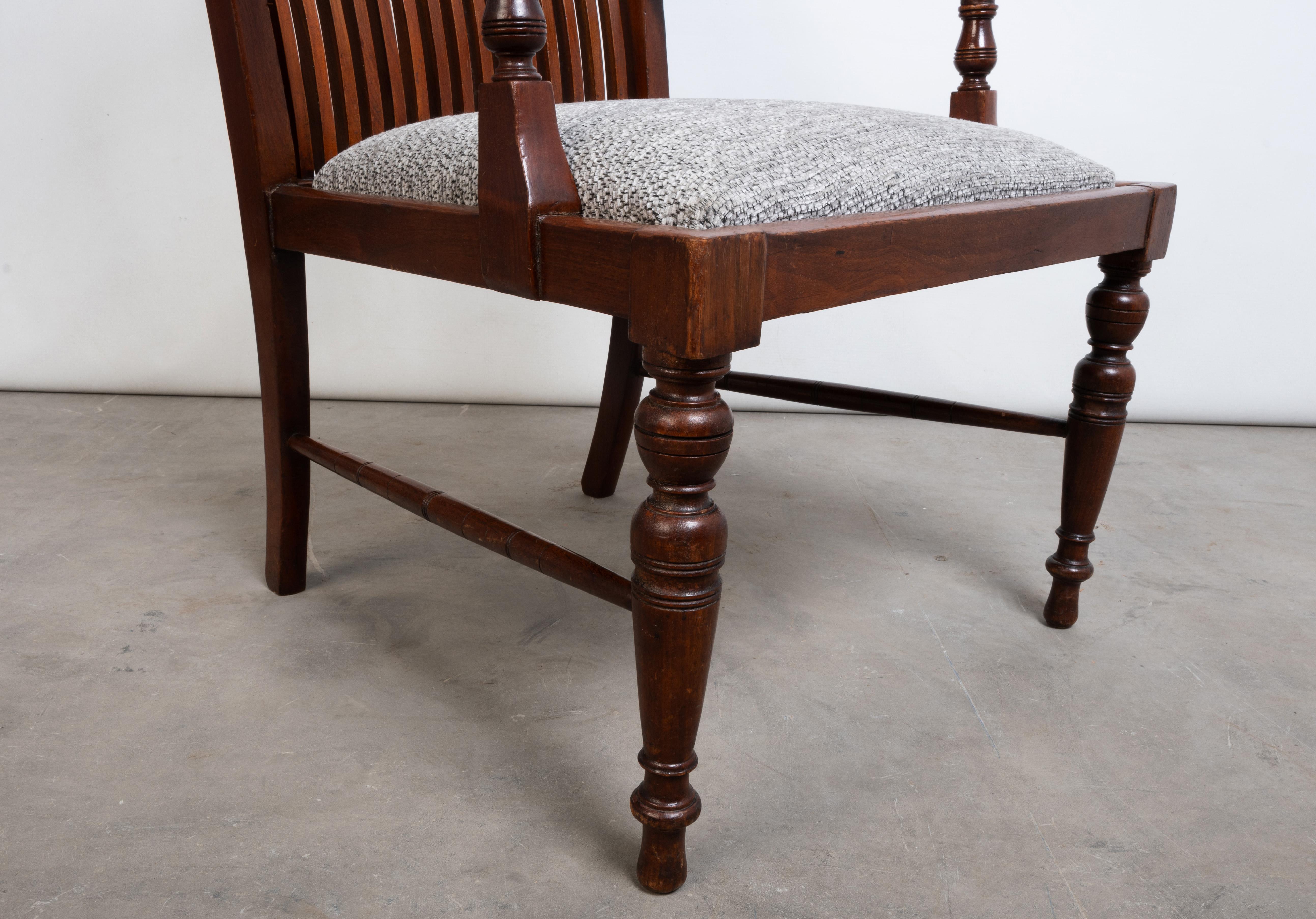 Antique English Morris & Co. Arts And Crafts Mahogany Elbow Armchair C.1890 For Sale 4