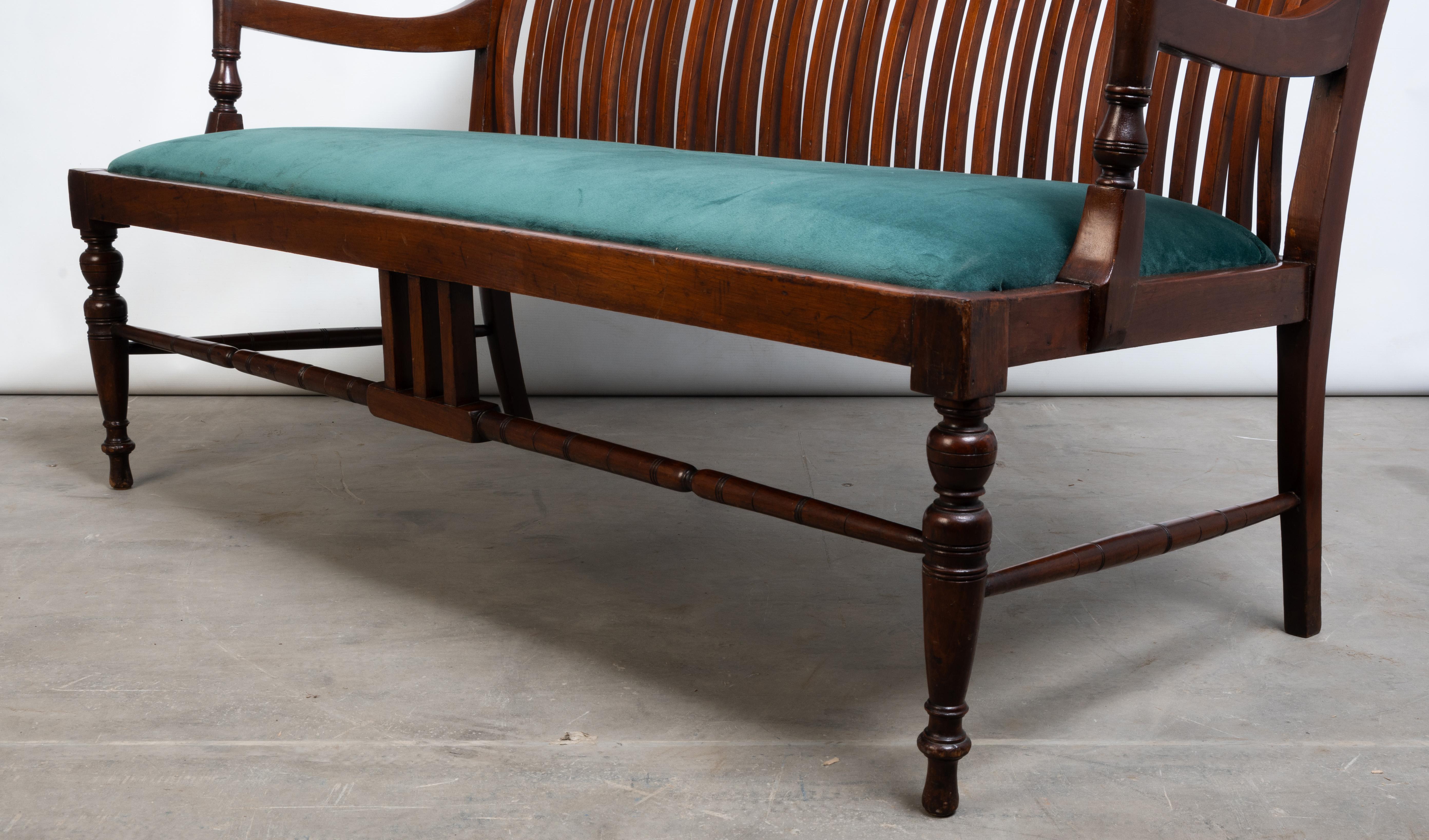 Antike englische Morris & Co. Arts and Crafts-Sofa-Sessel aus Mahagoni, um 1890 im Angebot 6