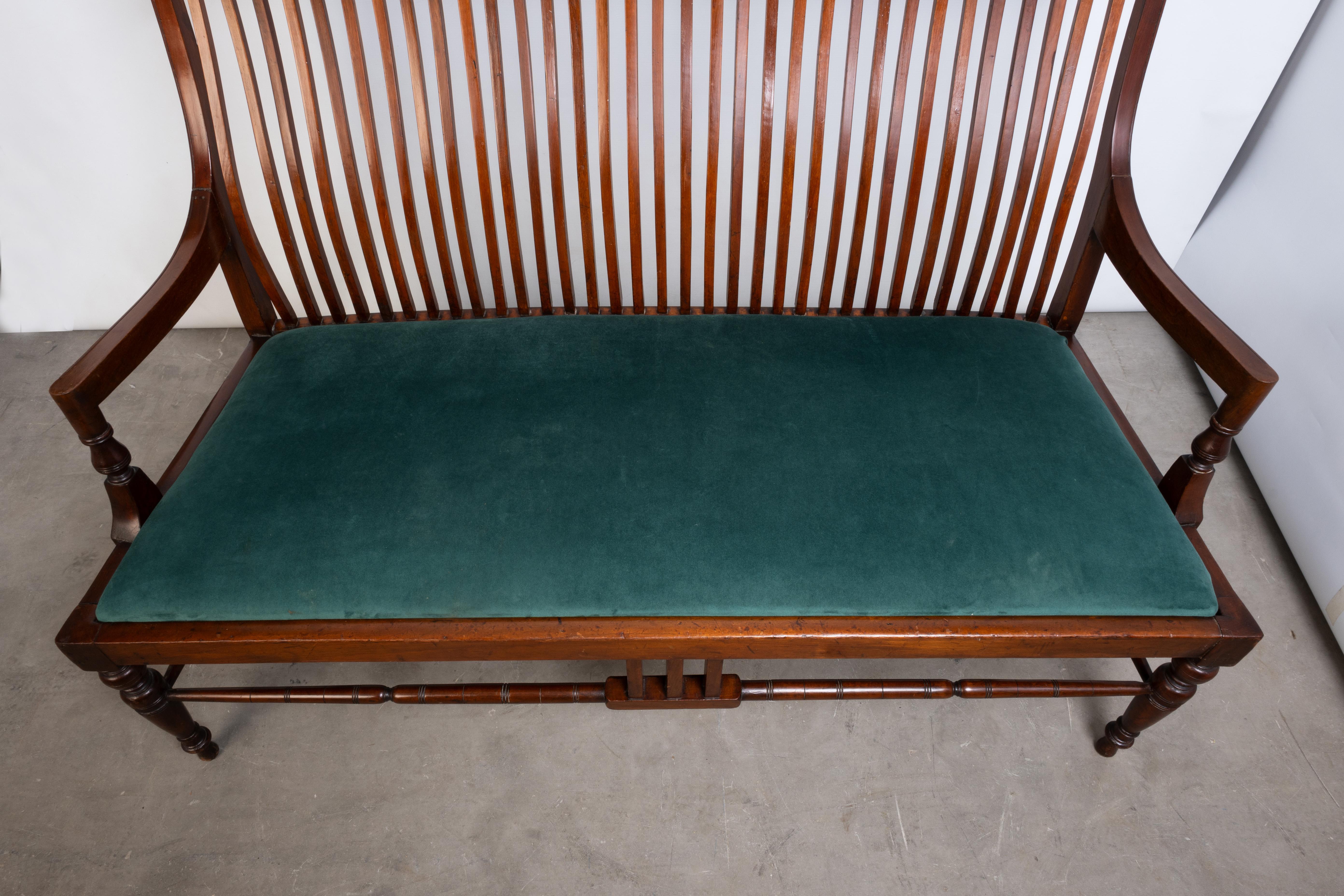 Antike englische Morris & Co. Arts and Crafts-Sofa-Sessel aus Mahagoni, um 1890 im Angebot 7